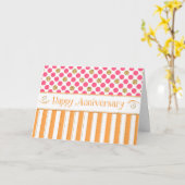 従業員記念日 – オレンジピンク カード (黄色い花)