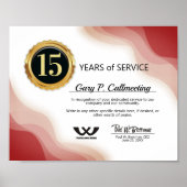 従業員記念認定証明書 ポスター (正面)