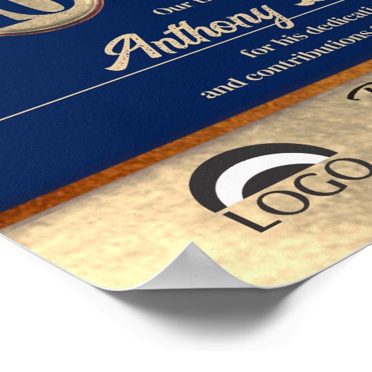 従業員記念認定証明書 ポスター (角)