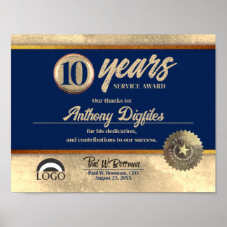 従業員記念認定証明書 ポスター