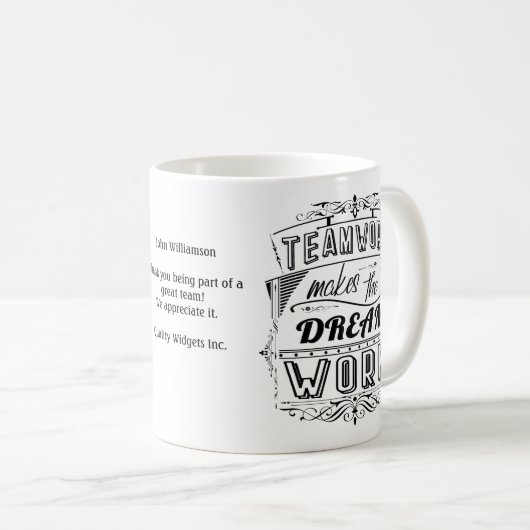 従業員評価チームワーク コーヒーマグカップ (正面右)