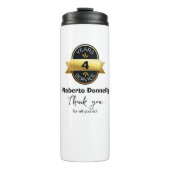 従業員認識作業記念日ギフトサーマル タンブラー (正面)