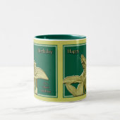 従業員誕生日バタフライマグ ツートーンマグカップ (中央)