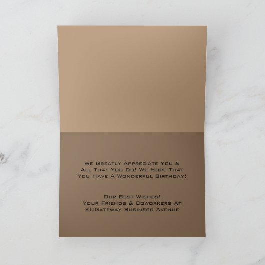 従業員誕生日（会社ロゴ付き） カード (内部)