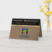 従業員誕生日（会社ロゴ付き） カード (黄色い花)