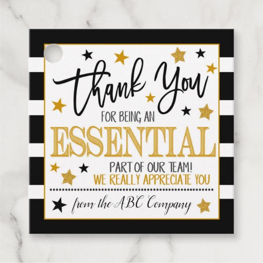 従業員賞状ギフトラベル フェイバータグ (正面)