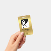 従業員金ゴールドID バッジ (手持ち)