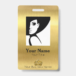 従業員金ゴールドID バッジ