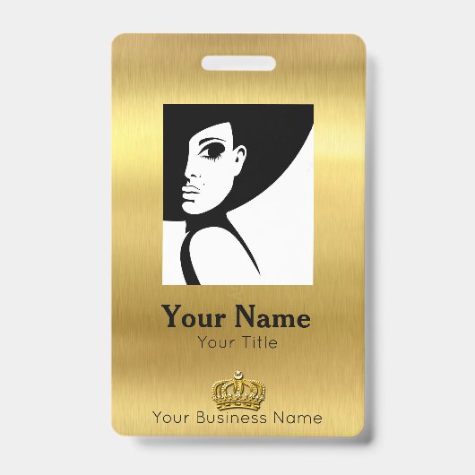 従業員金ゴールドID バッジ (正面)