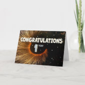 従業員1周年記念スワールとスター カード (正面)