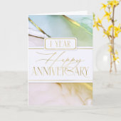 従業員1周年記念ソフト抽象芸術カード カード (黄色い花)