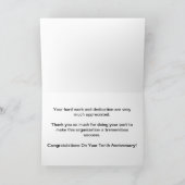 従業員10周年記念 カード (内部)