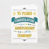 従業員15周年記念ワードアート カード (正面)