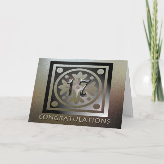 従業員17thアニバーサリーゴールデンエレガント カード (正面)