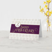 従業員2周年記念 – 名門 – プラム金ゴールド カード (黄色い花)