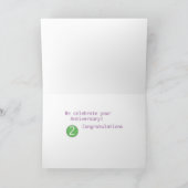 従業員2年記念、サークル カード (内部)