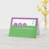 従業員2年記念、サークル カード (黄色い花)