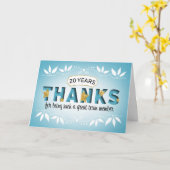 従業員20周年記念カー感謝していド カード (黄色い花)