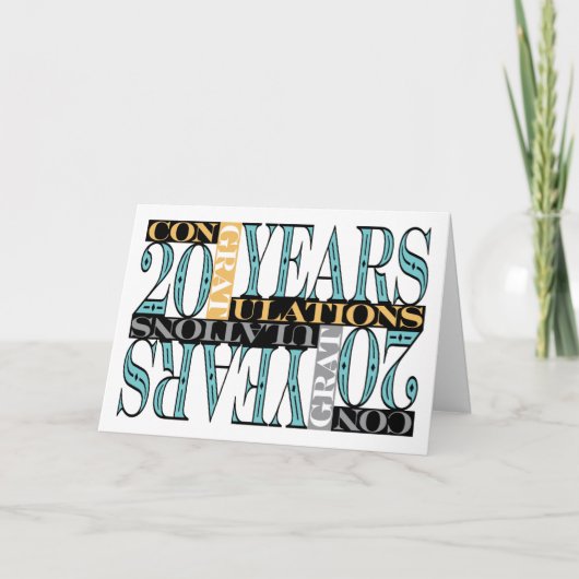 従業員20周年記念モザイク カード (正面)