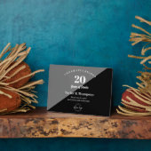 従業員20年の勤続年数のカスタムロゴ フォトプラーク (側面)