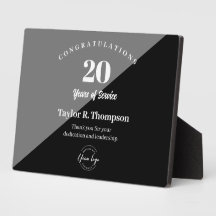 従業員20年の勤続年数のカスタムロゴ