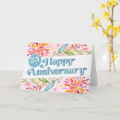 従業員25周年記念水カラフル色 カード (黄色い花)