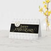 従業員25周年記念 – 一流ブラック金ゴールド カード (黄色い花)