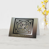 従業員27thアニバーサリーゴールデンエレガント カード (黄色い花)