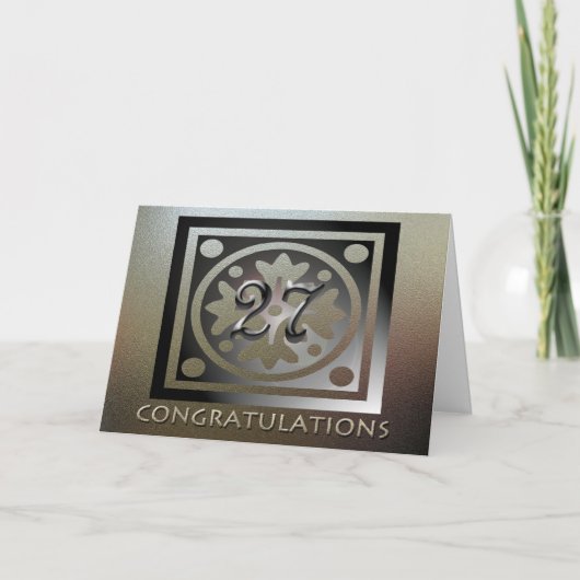 従業員27thアニバーサリーゴールデンエレガント カード (正面)