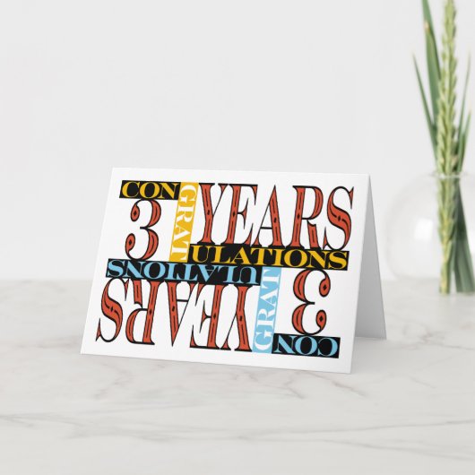 従業員3周年記念モザイク カード (正面)