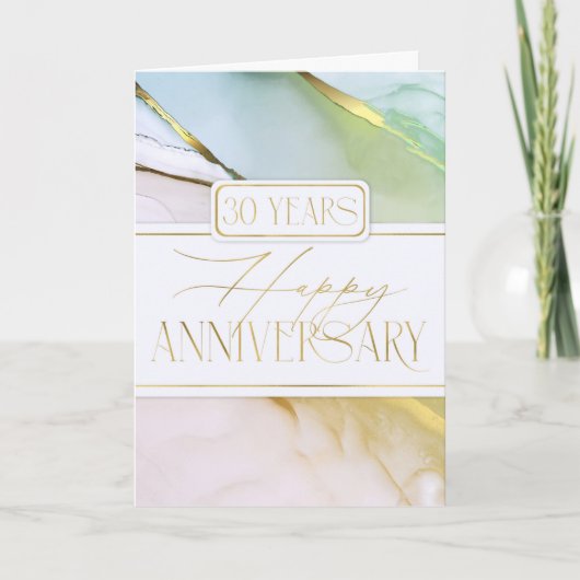 従業員30周年ソフト抽象芸術カード カード (正面)