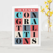 従業員30周年記念おめでとうカード カード (黄色い花)