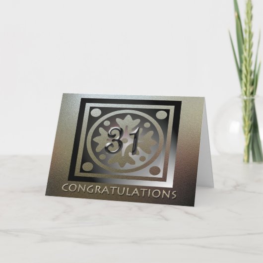 従業員31周年記念ゴールデンエレガントド カード (正面)