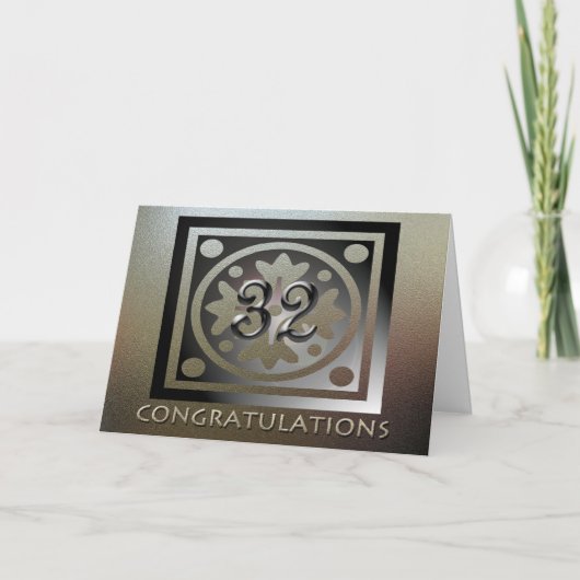従業員32周年記念ゴールデンエレガント カード (正面)
