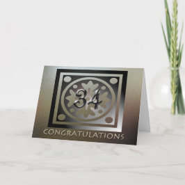従業員34thアニバーサリーゴールデンエレガント カード