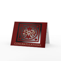 従業員39年記念エレガント金レッド