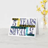 従業員5周年記念モザイク カード (黄色い花)