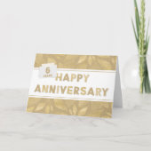 従業員6周年記念ニュートラルおよび金ゴールドカラー カード (正面)
