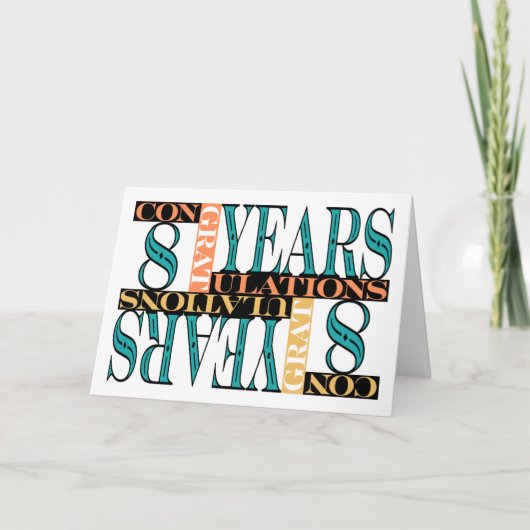 従業員8周年記念モザイク カード (正面)