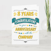 従業員8周年記念ワードアート カード (正面)