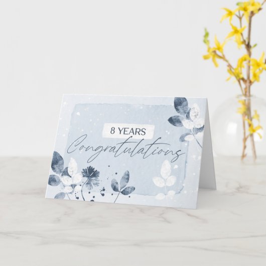 従業員8周年記念芸術的自然カード カード (黄色い花)