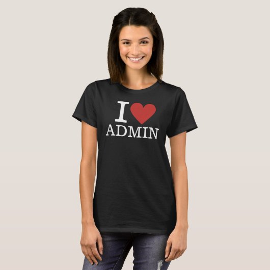 従業員❤️の女性の管理カスタム者 Tシャツ (正面フル)
