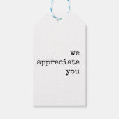 従業員、チーム、スタッフの感謝ギフトラベル ギフトタグ (正面)