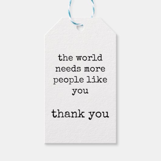 従業員、チーム、スタッフの感謝ギフトラベル ギフトタグ (正面)