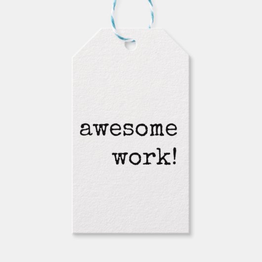 従業員、チーム、スタッフの感謝ギフトラベル ギフトタグ (正面)