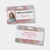 従業員 バッジ (正面＆裏面)