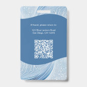 従業員 写真入りID 名前+QRコード+ロゴ バッジ (裏面)