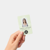 従業員 – 写真、バーコード、ロゴ、名前バッジ バッジ (手持ち)