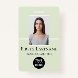 従業員 – 写真、バーコード、ロゴ、名前バッジ バッジ