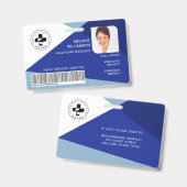 従業員 病院 医療 ヘルスケア フォト ID ロゴ バッジ (正面＆裏面)
